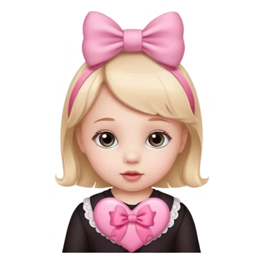 baby girl on a paper background with valentines day decor sticker