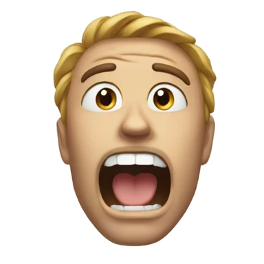 Jaw dropped face sticker