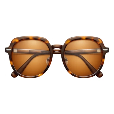 Tortoiseshell style glasses sticker