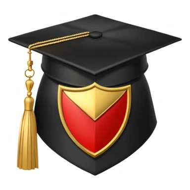 Graduation Cap + Shield sticker