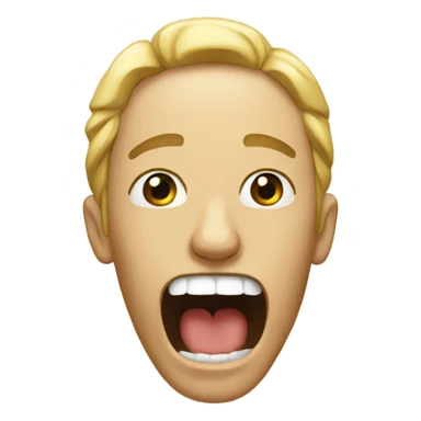 someone opening the mouth to speak sticker