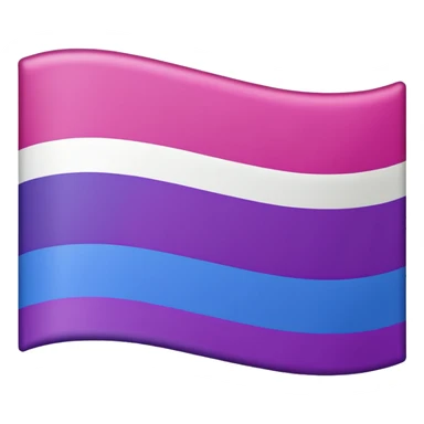Straight flag combined with bisexual flag sticker