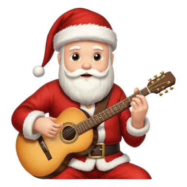 santa guitarist sticker