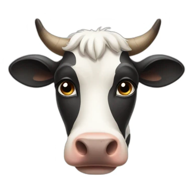sad cow sticker