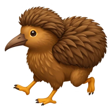 a kiwi bird(it has two legs) running sticker