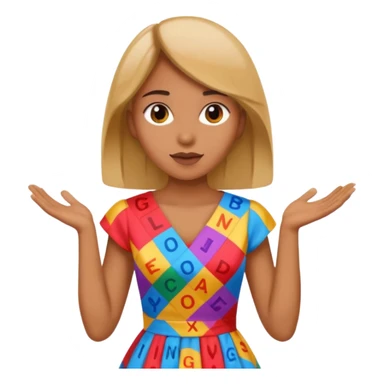 a woman is talking and English letters are coming out sticker