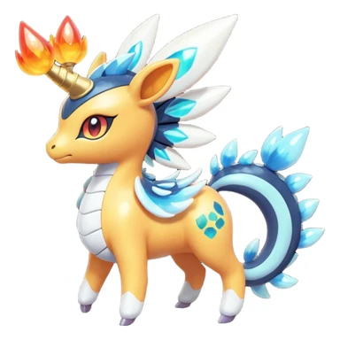 loopy loony toony honey-dipped buzzing bumbling fuzzy cute fiery ivy-hydro-Meloetta-Dialga-Salamence-Giratina-Rapidash-Pokémon-Fakémon-fusion-hybrid-creature sticker