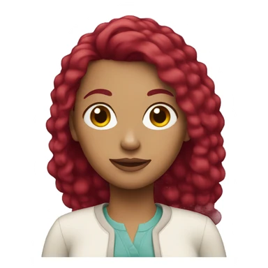 transwoman with burgundy hair sticker