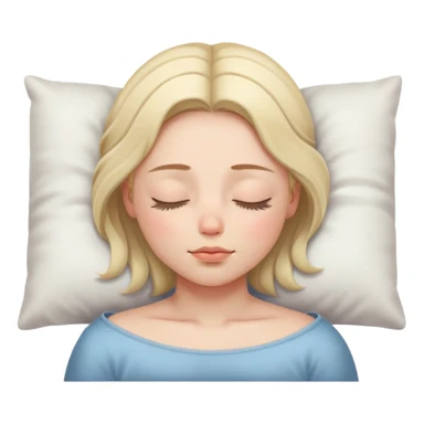 sleeping girl with closed eyes peaceful expression sticker