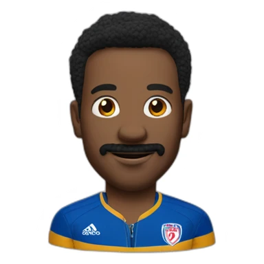 Ted lasso head and shoulders in AFC richmond tracksuit sticker