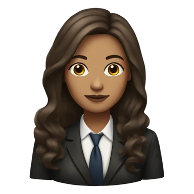 Woman lawyer with long brown hair and olive skin sticker