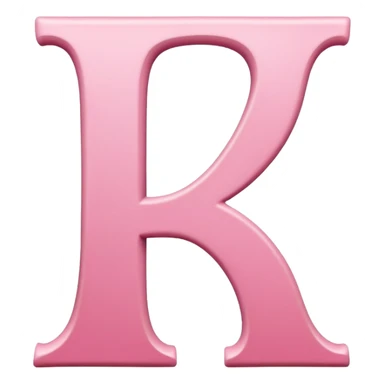 Pink, romantic, refined, fancy, letter of the alphabet sticker