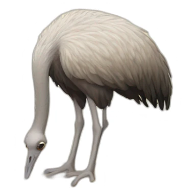 Ostrich burying its head in the sand sticker