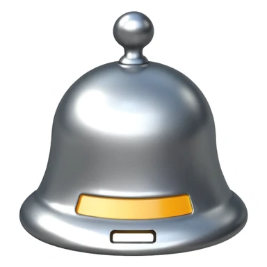 Notification bell silver sticker