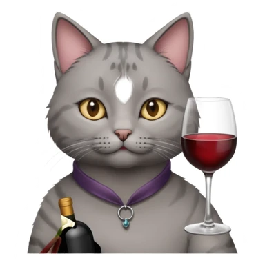 gray Cats On A Couch With Wine sticker