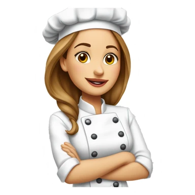 Giada de Laurentiis wearing a chef's hat chef's kiss emoji sticker