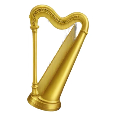 a gold harp sticker