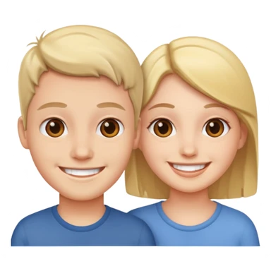 two friends happy to meet each other sticker