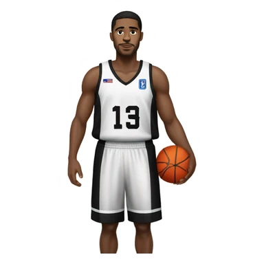 Zach Leday wearing Partizan basketball jersey sticker