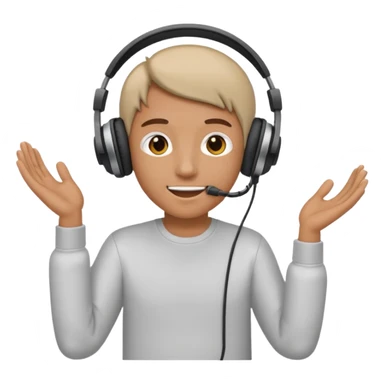 listening to music with headphones sticker