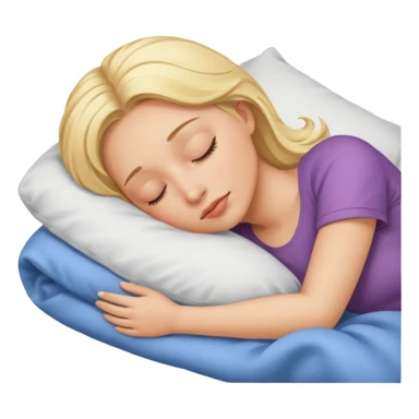 Mujer rubia durmiendo  sticker
