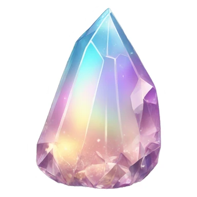Sparkly glossy Pastel iridescent glass crystal fragment sticker