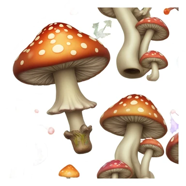 Mushroom fairy themed bong sticker