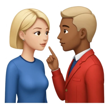 back and forth turn taking during a face to face conversation between two humans sticker