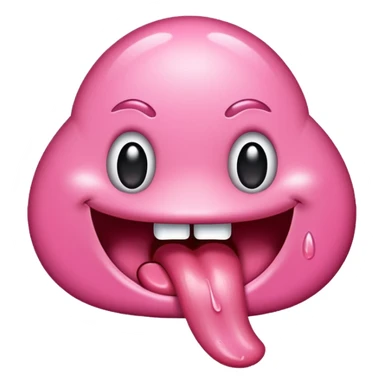 Tongue with drool  sticker