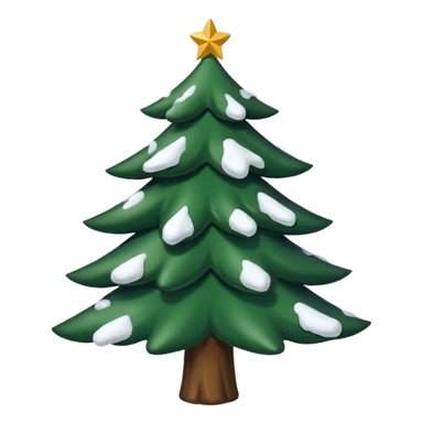 Sapin de Noël avec de la neige  sur les branches  sticker