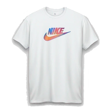 Nike logo in white t-shirt  sticker