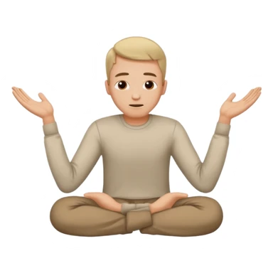 man lying face down on the ground with hands together raised up in a begging gesture, simple and clear sticker