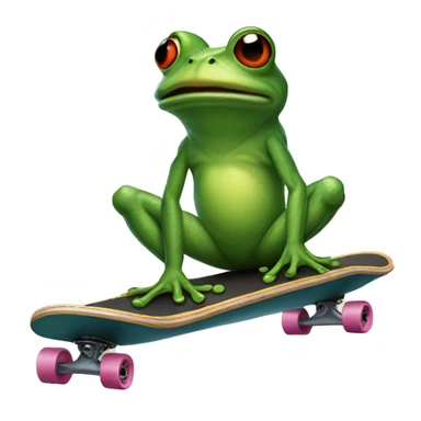 Frog riding a skateboard smoking a cigarette  sticker