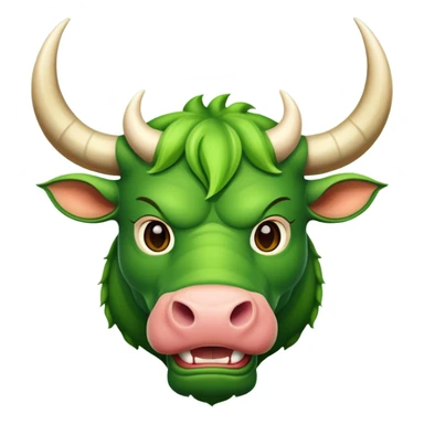 Green bull sticker