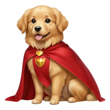 dog wearing s cape sticker