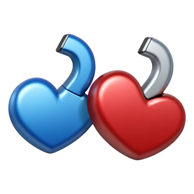 two Magnet Attraction which is in blue and red color sticker