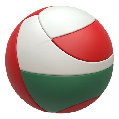 pilates ball with parallel lines red white and green sticker