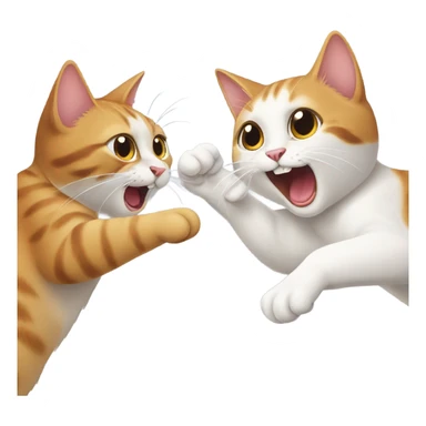 Cat slapping cat sticker