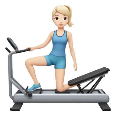 girl pilates on machine sticker