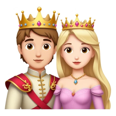 White Princess and prince love sticker