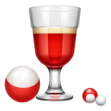 Generami l’emoji di un bicchiere da beer pong con una pallina da beer pong  sticker