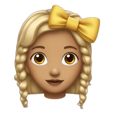 A girl with bows in her hair sticker