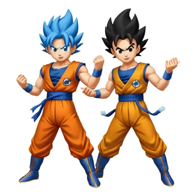 Goku and vegeta fusion dance aura sticker