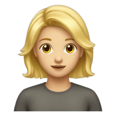 Fille au cheveux blond qui cours sticker