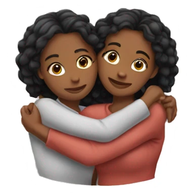 Two girlfriends hug sticker