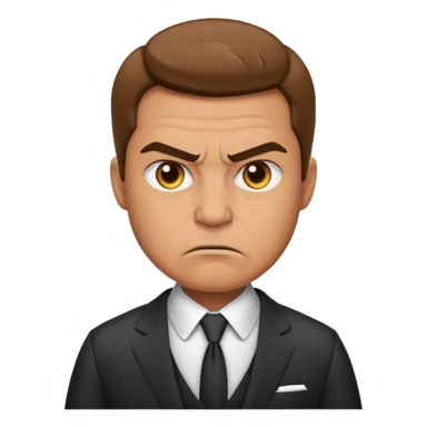 very angry male boss in suit sticker