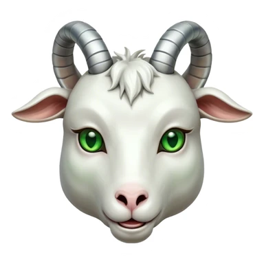 A Goat head in the terminator style green eye sticker