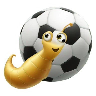 Slug playing soccer sticker