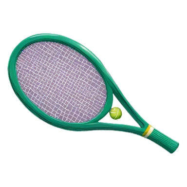 A tennis racquet with emerald diamonds on the racquet  sticker
