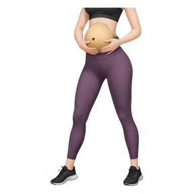 femme belly stuffing legging sticker